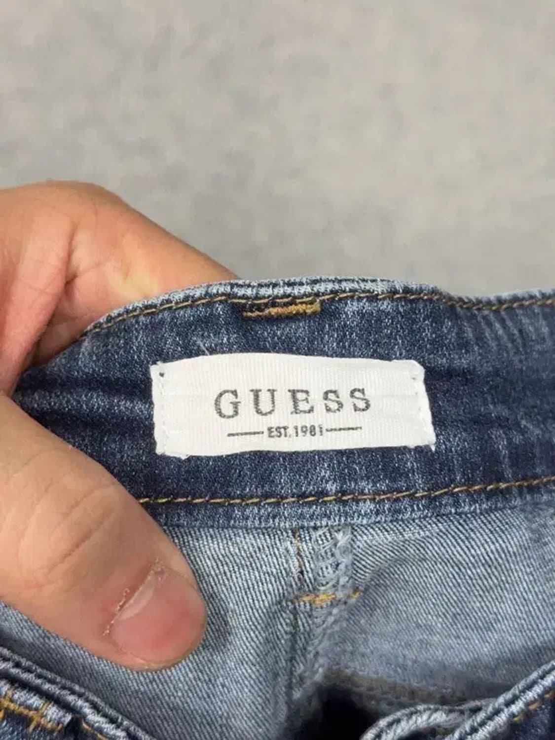 게스 삼각 로고 워싱 스키니진 64(26) 상품이미지7