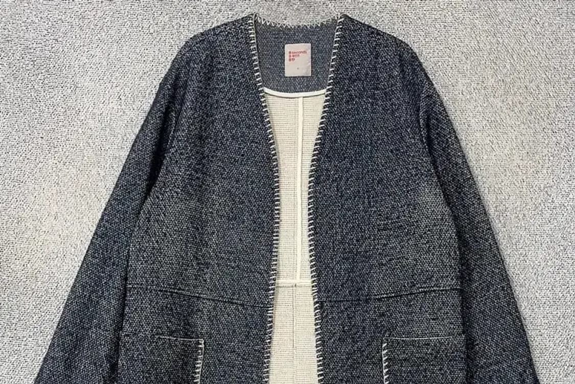 에잇세컨즈 블루 트위드 코트 F 상품이미지3