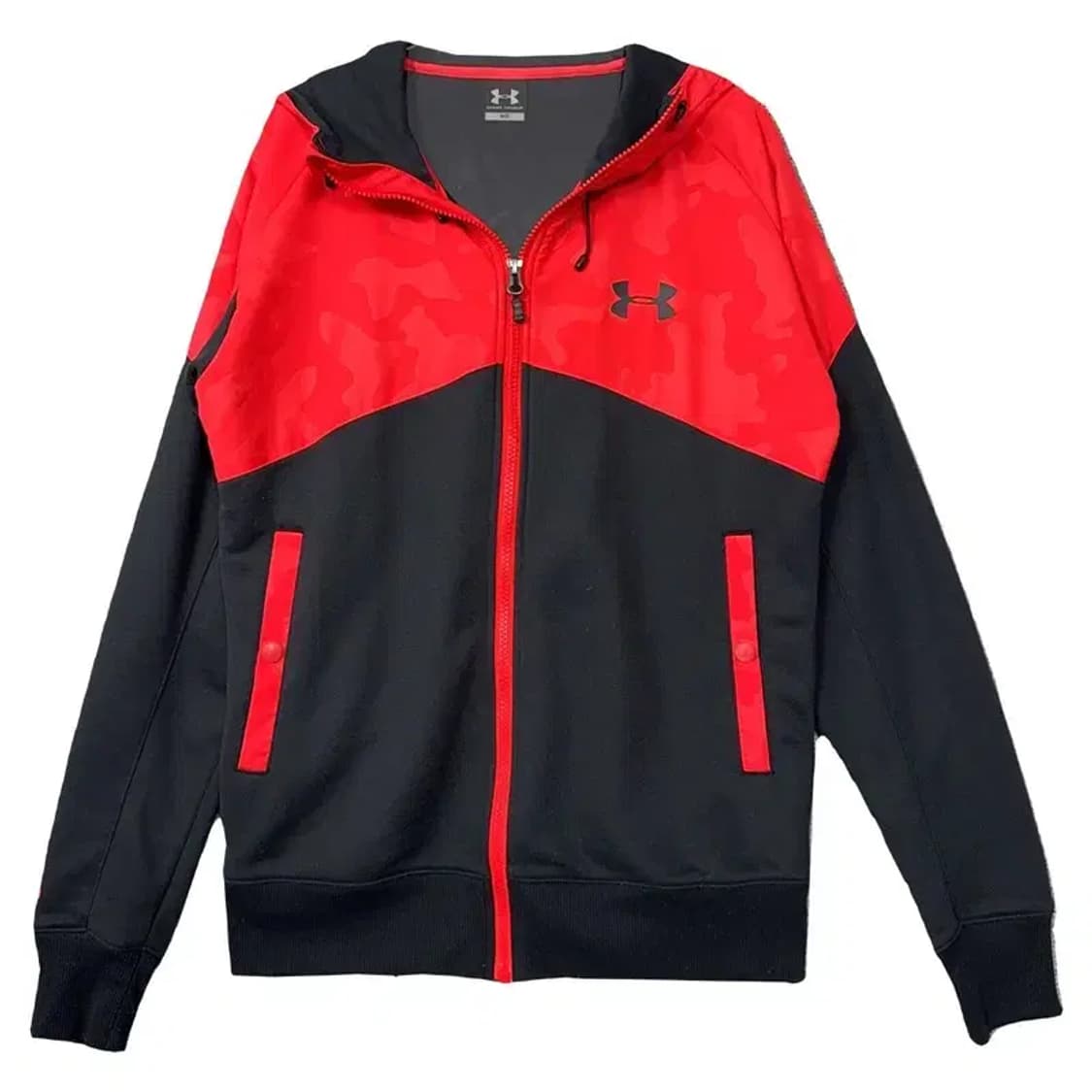 언더아머 레드 로고 기능성 후드 집업 M 상품이미지1