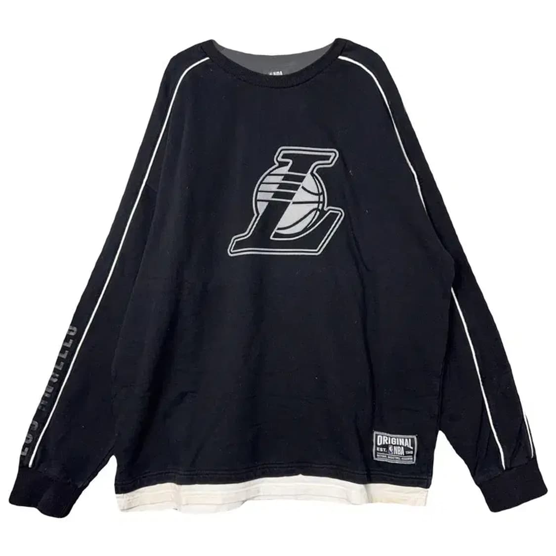 엔비에이 프린팅 블랙 맨투맨 XL 상품이미지1