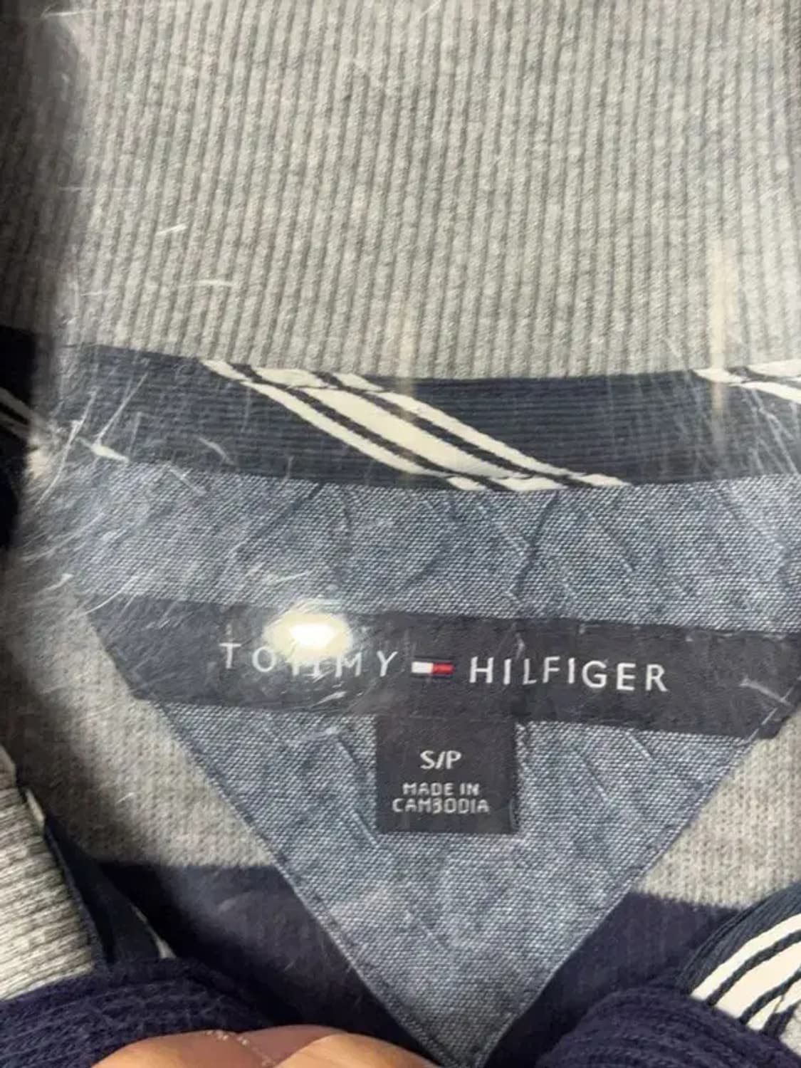 타미힐피거 스트라이프 네이비 코튼 니트 S/P 상품이미지6