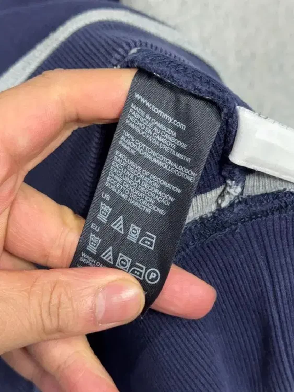 타미힐피거 스트라이프 네이비 코튼 니트 S/P 상품이미지7