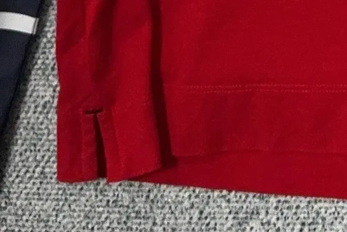 먼싱웨어 레드 골프 기능성 반집업 긴팔티 M 상품이미지6