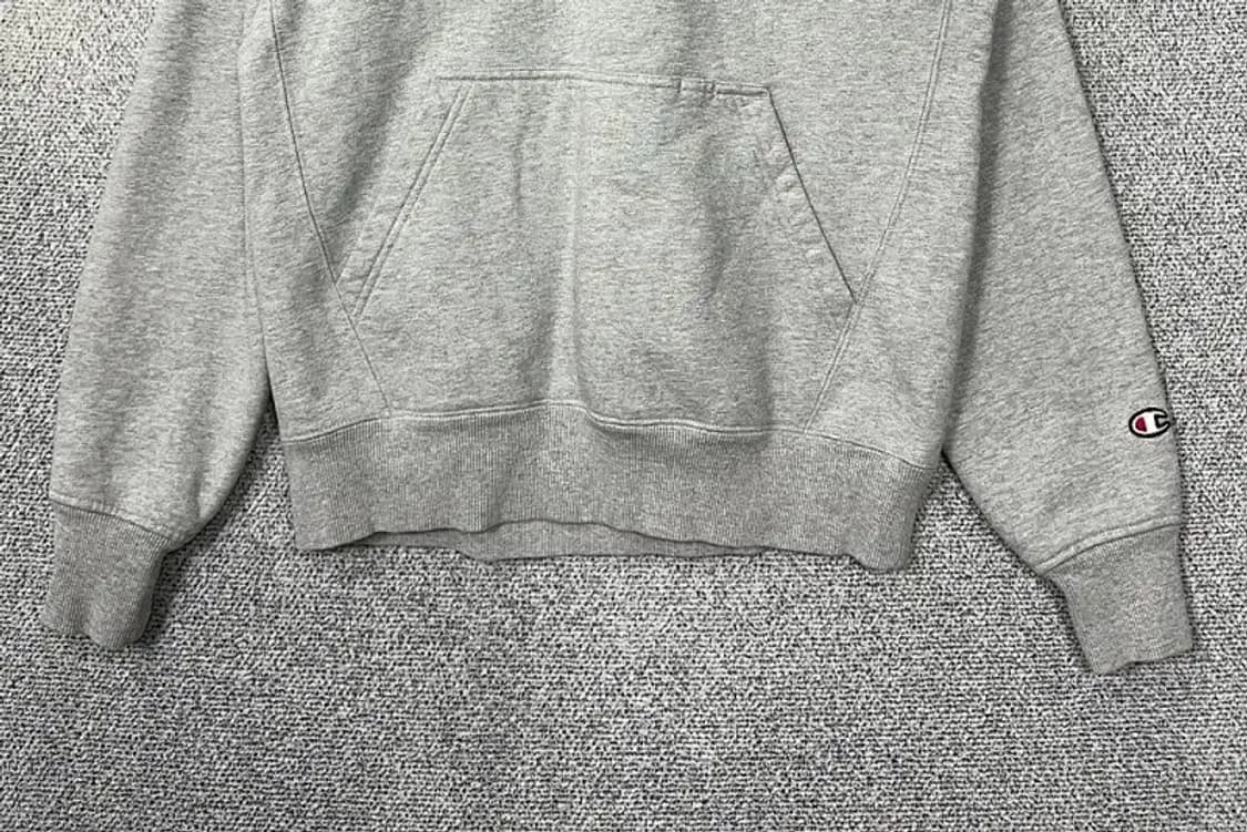 챔피온 라이트 그레이 로고 후드티 MEDIUM 상품이미지4