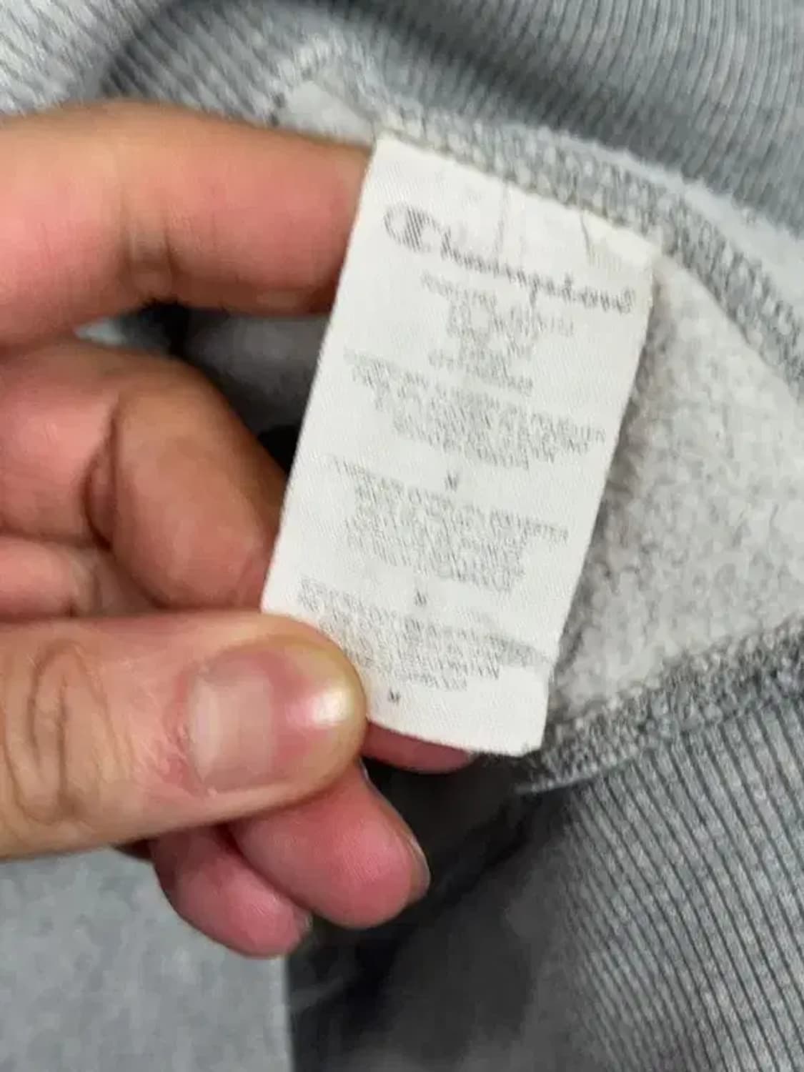 챔피온 라이트 그레이 로고 후드티 MEDIUM 상품이미지7