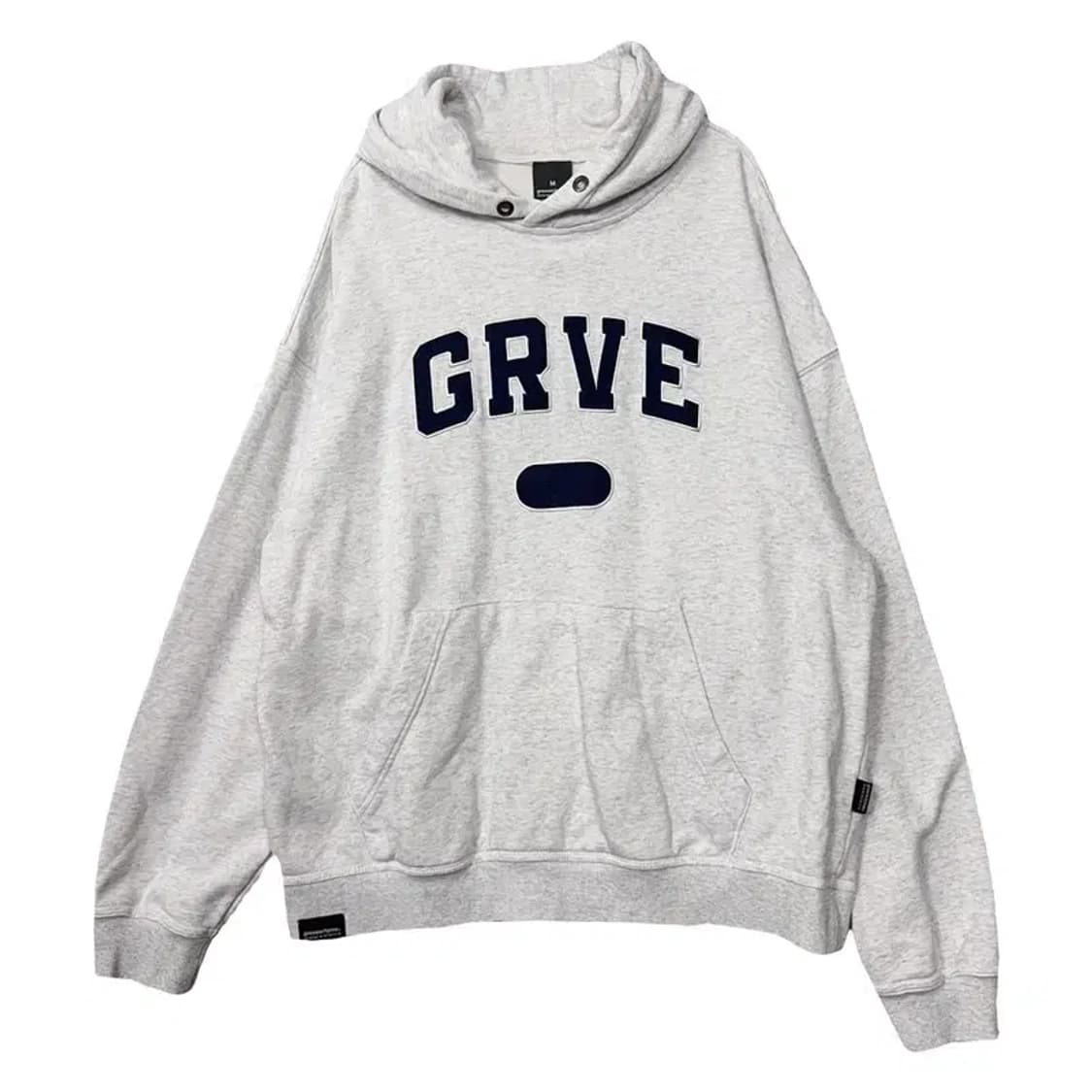 그루브라임 프린팅 라이트 그레이 후드티 L(100) 상품이미지1