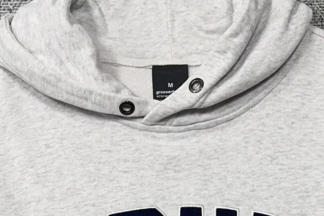 그루브라임 프린팅 라이트 그레이 후드티 L(100) 상품이미지5