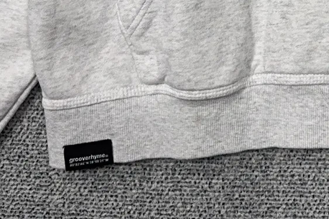 그루브라임 프린팅 라이트 그레이 후드티 L(100) 상품이미지6