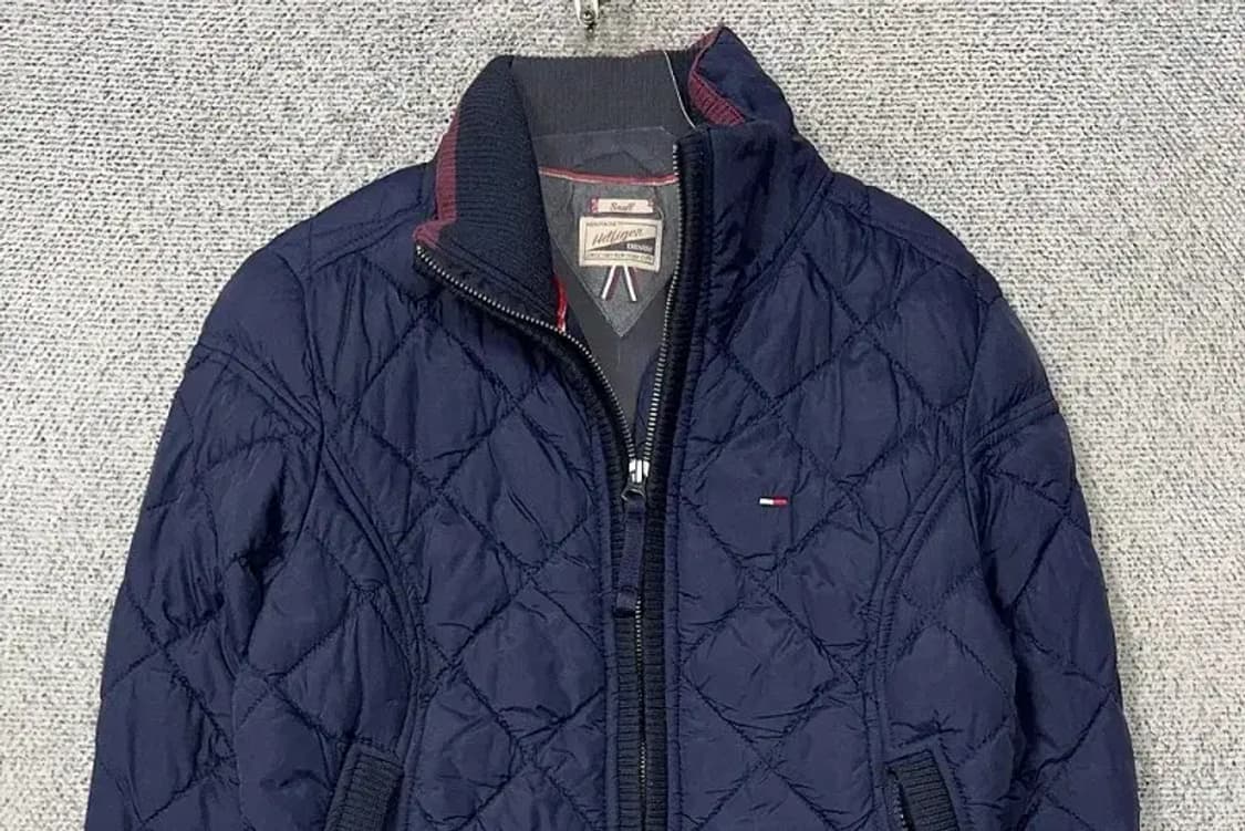타미힐피거 네이비 로고 퀄팅 자켓 Small 상품이미지3