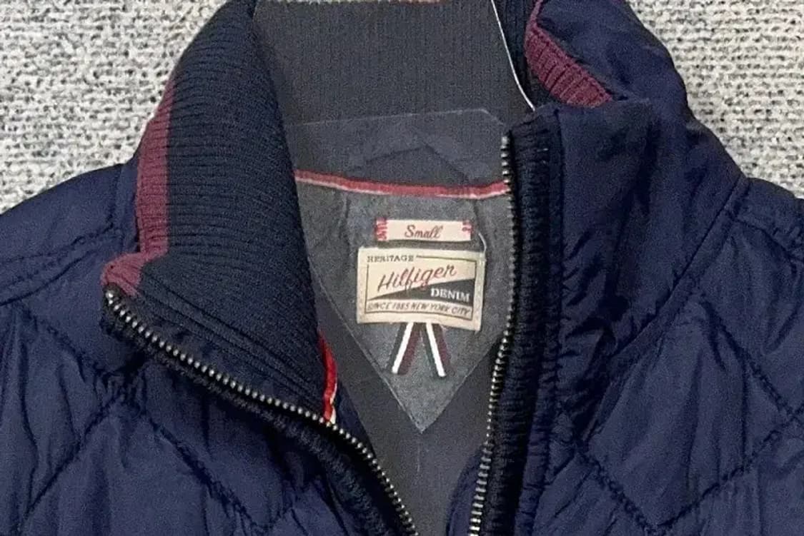 타미힐피거 네이비 로고 퀄팅 자켓 Small 상품이미지5