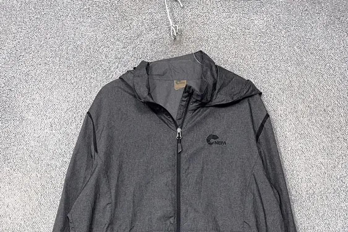 네파 그레이 로고 기능성 후드 바람막이 M 상품이미지3