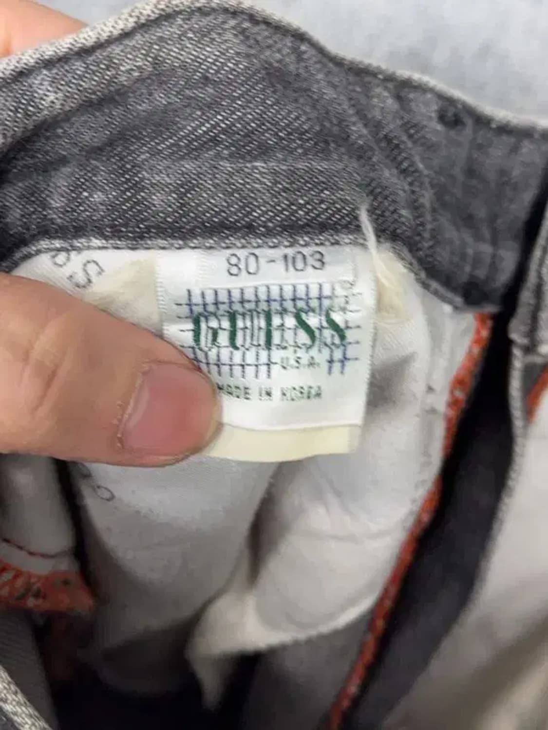 게스 흑청 캐주얼 청바지 80-103 상품이미지8