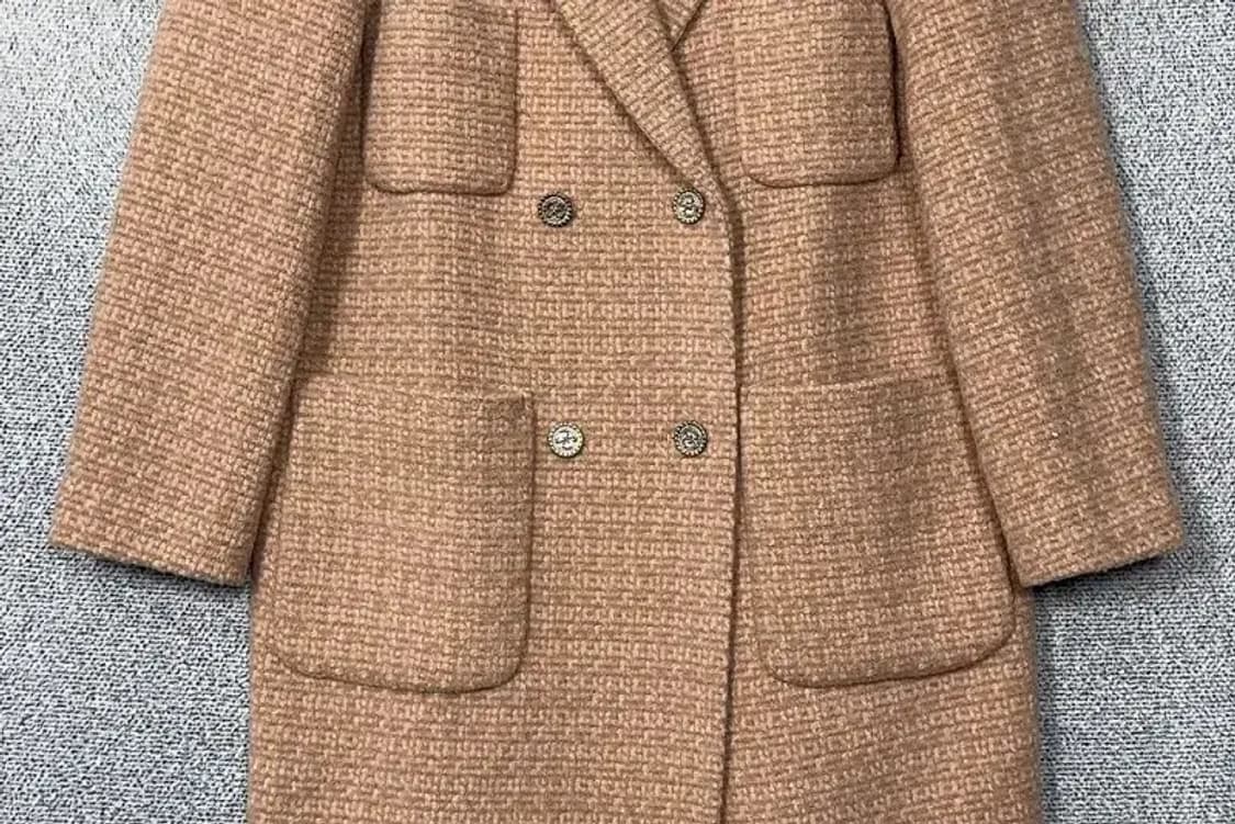 온앤온 체크 베이지 울 포켓 코트 1 상품이미지4