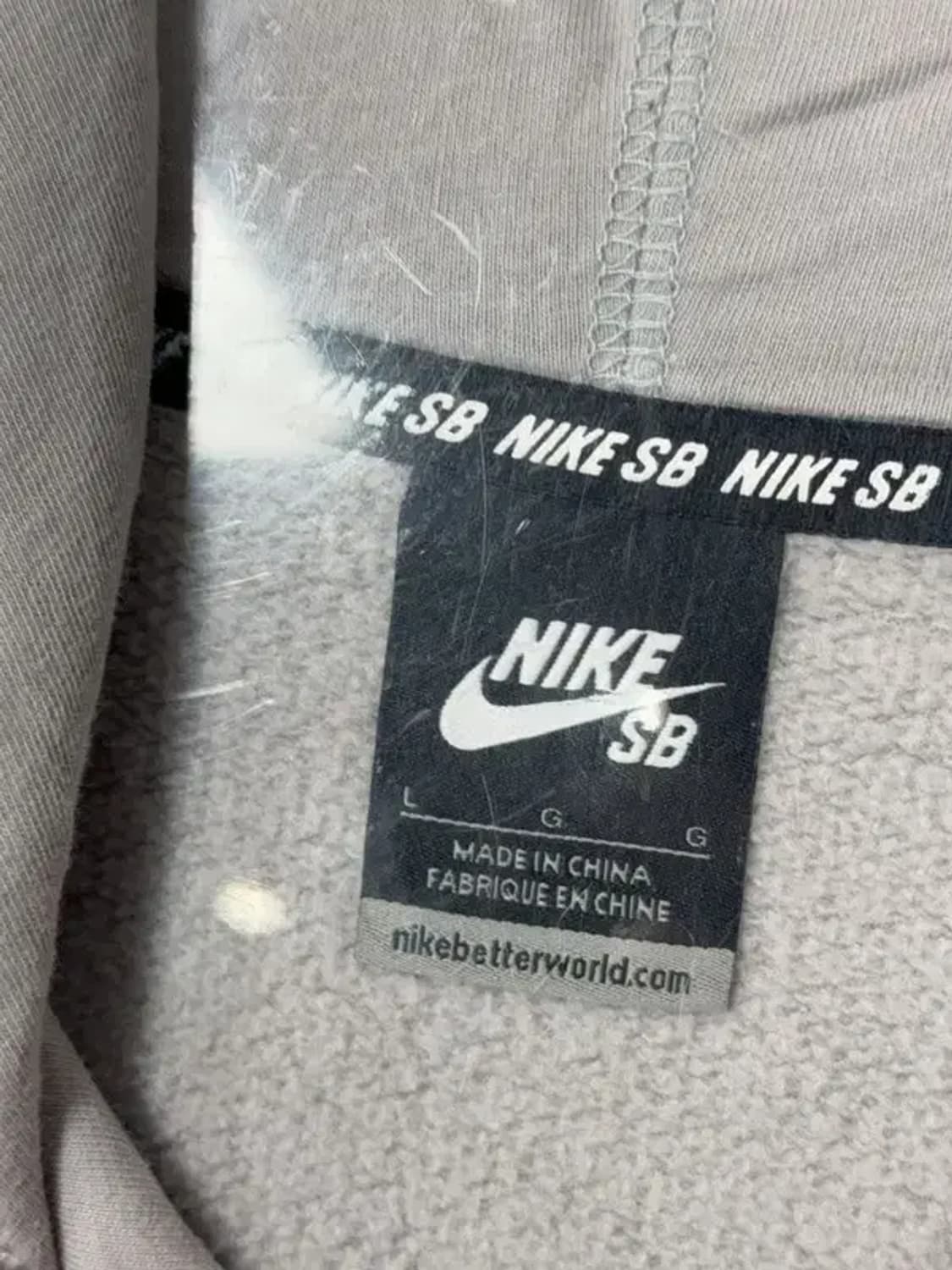 나이키 SB 프린팅 라이트 그레이 후드티 L 상품이미지6
