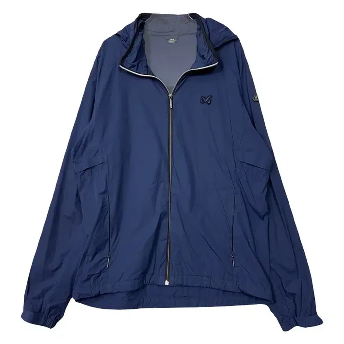 밀레 네이비 로고 기능성 바람막이 95S 상품이미지1