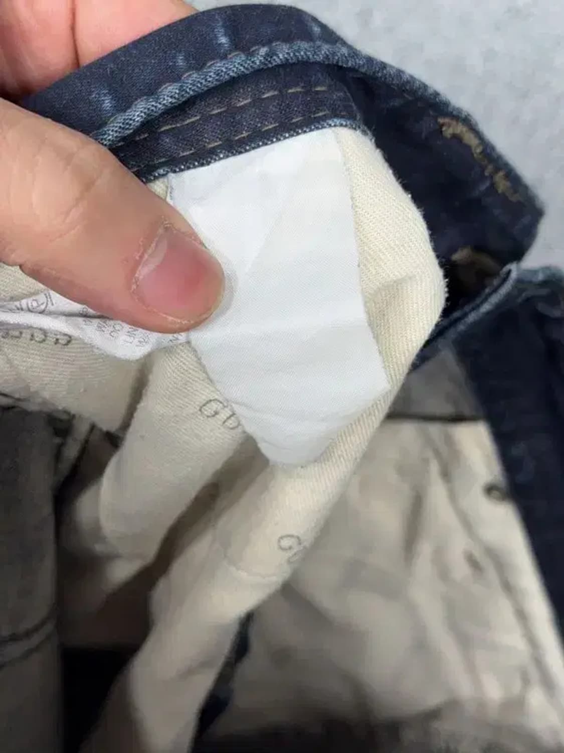 게스 삼각 로고 진청 청바지 32 상품이미지7