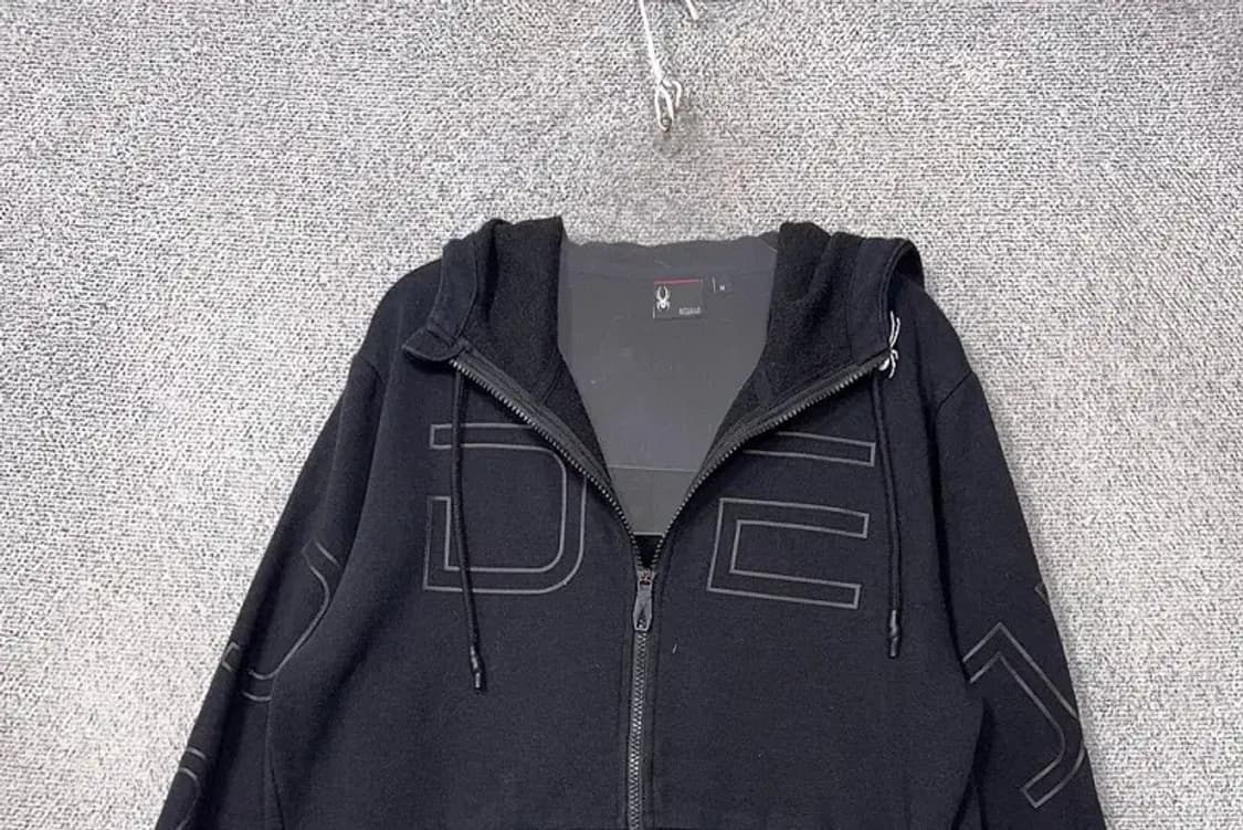 스파이더 네이비 스펠 로고 후드 집업 M 상품이미지3