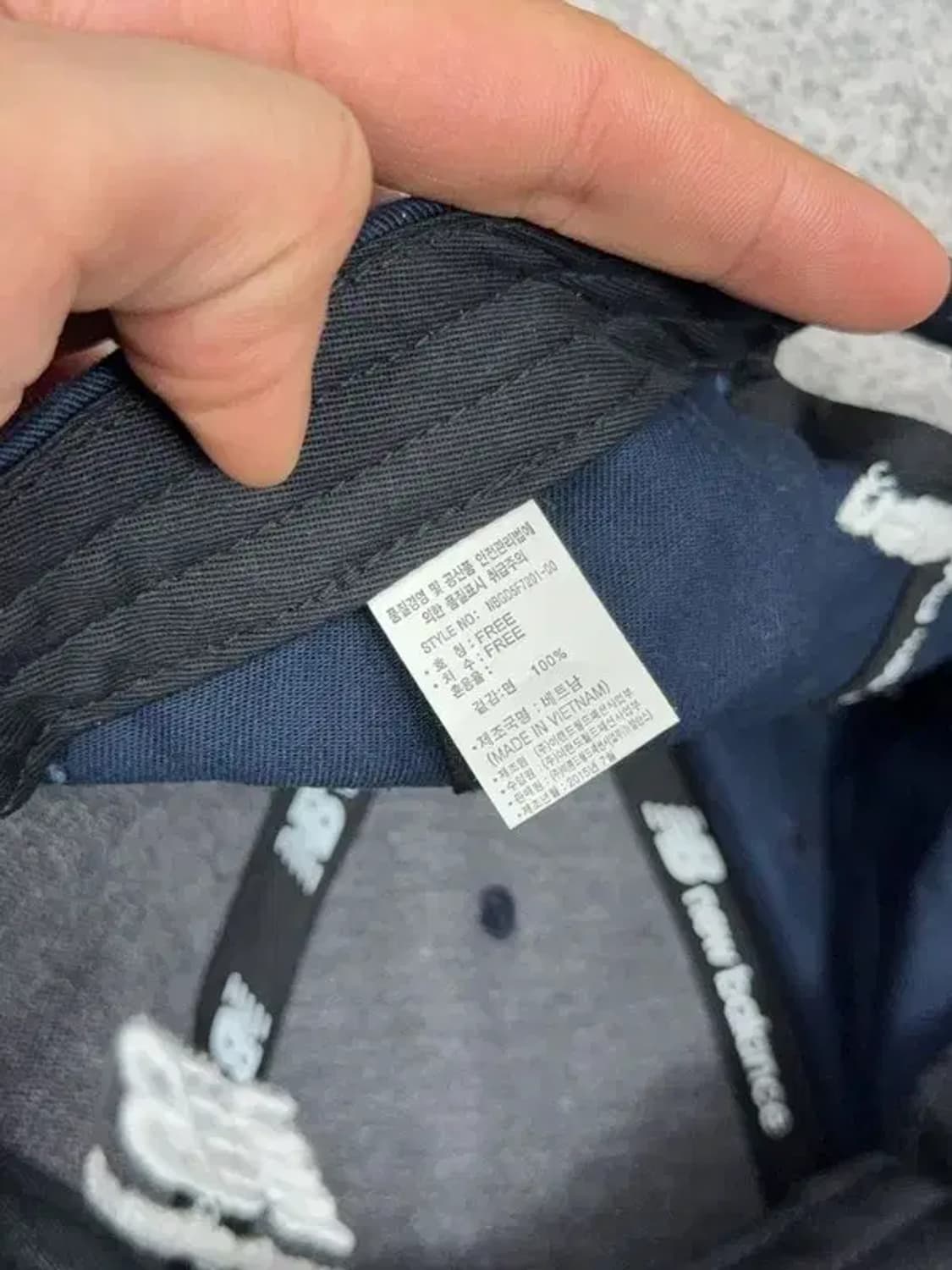 뉴발란스 프린팅 네이비 스냅백 FREE 상품이미지6