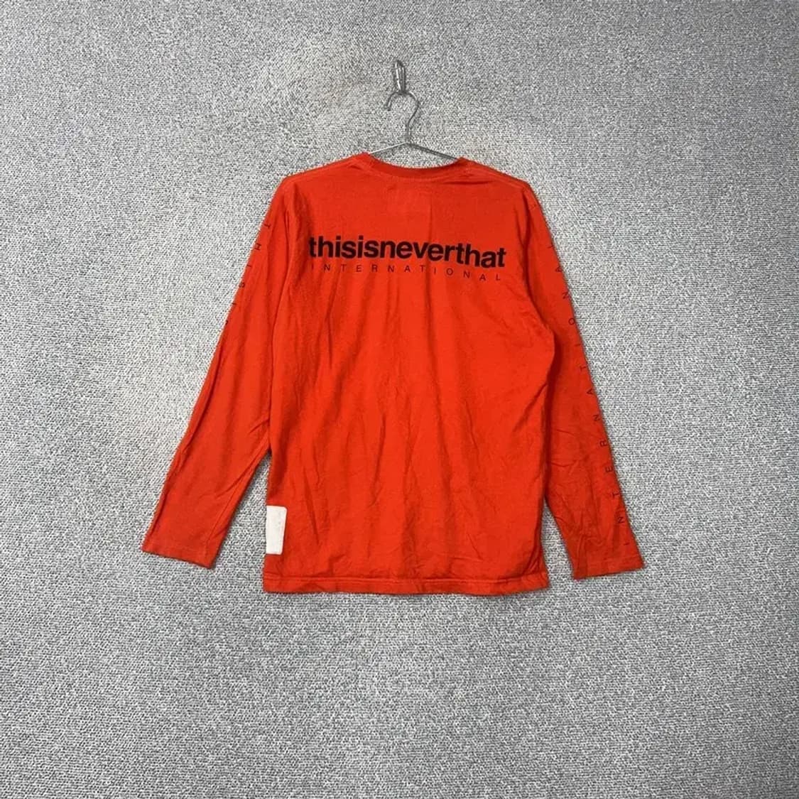 디스이즈네버댓 오렌지 로고 슬리브 긴팔티 S 상품이미지2