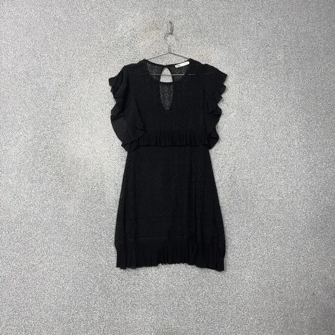 자라 레이스 블랙 브이넥 원피스 S 상품이미지1