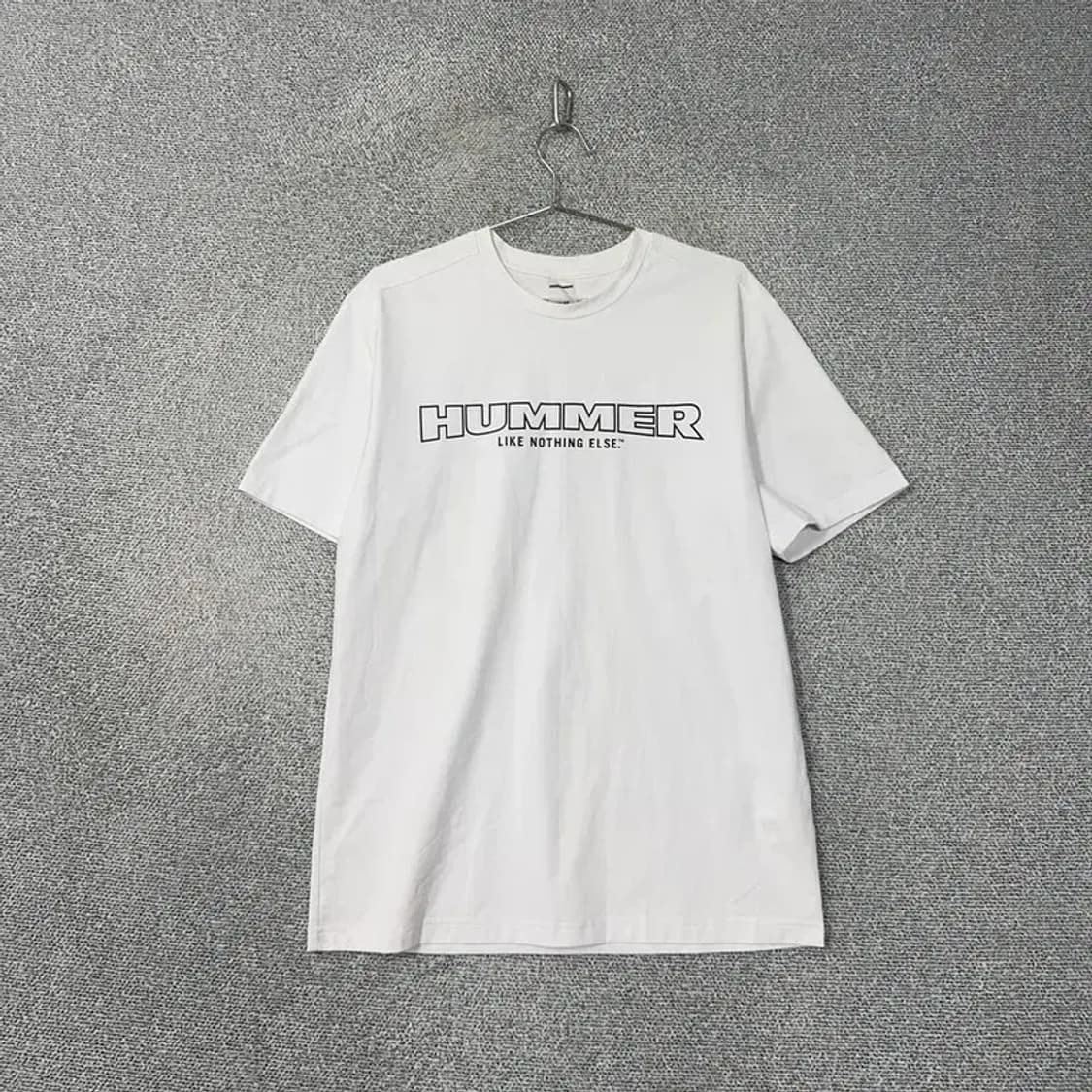 험머 로고 오버핏 화이트 반팔티 100 상품이미지1