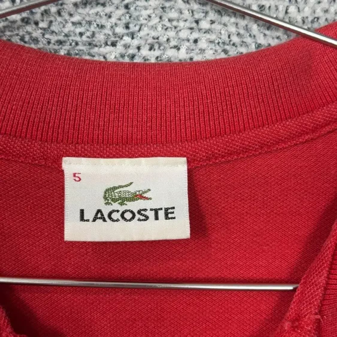 라코스테 레드 반팔 카라티 105 상품이미지5