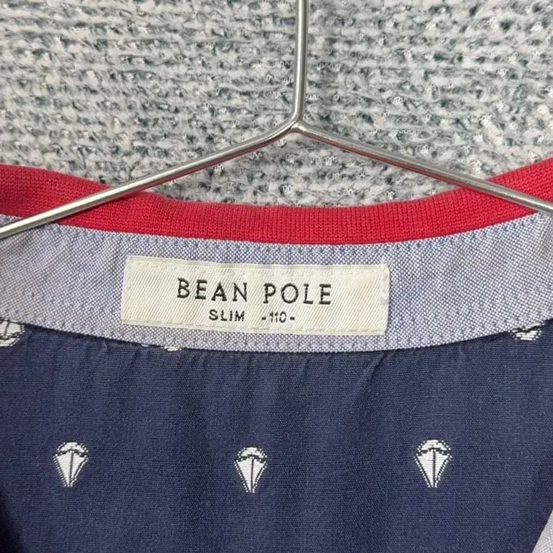 빈폴 로고 네이비 반팔 카라티 110 상품이미지3