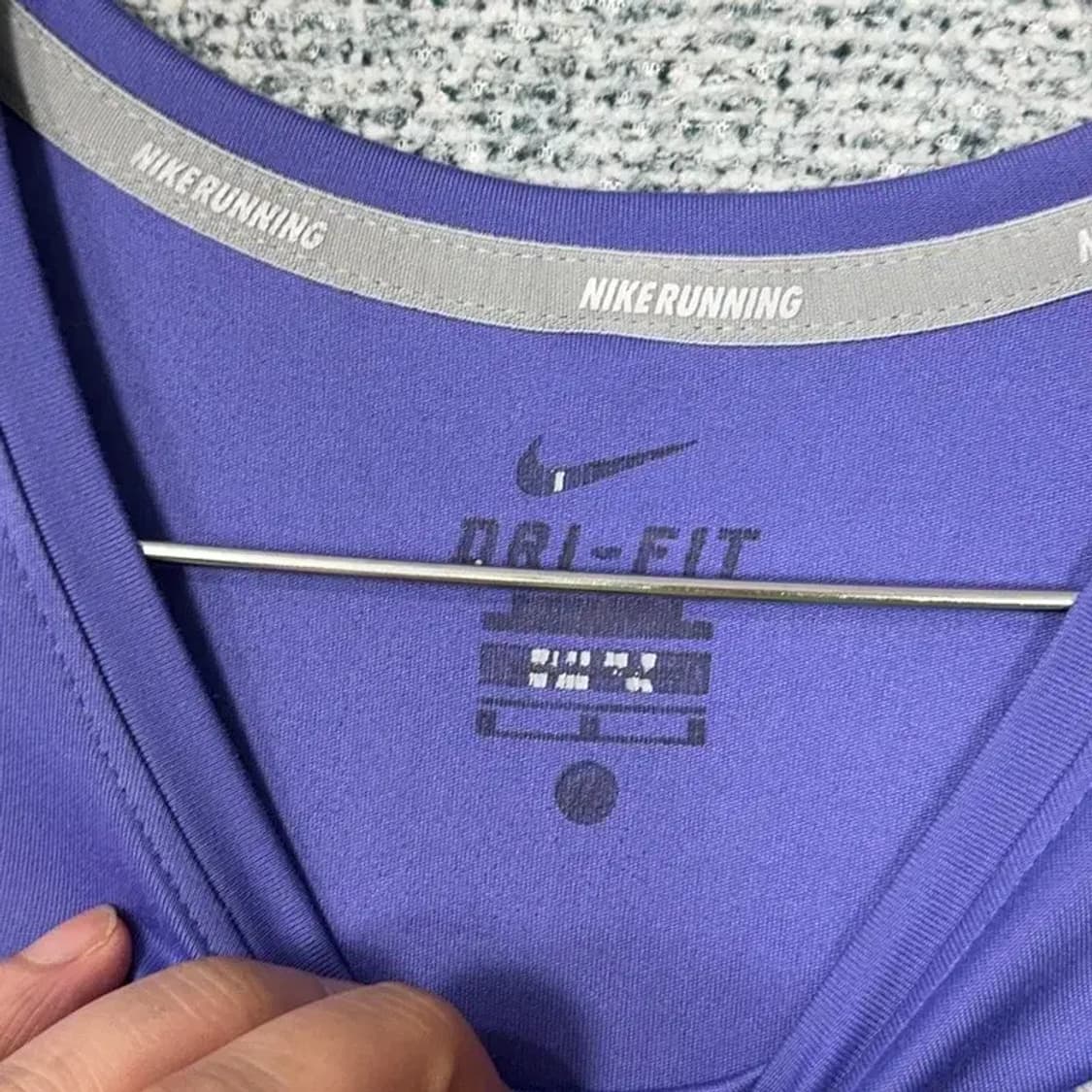 나이키 드라이핏 퍼플 기능성 긴팔티 M 상품이미지3
