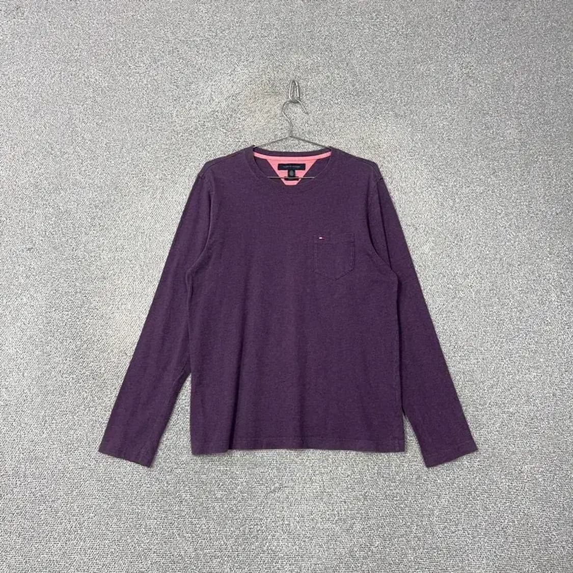 타미힐피거 퍼플 포켓 캐주얼 긴팔티 L 상품이미지1