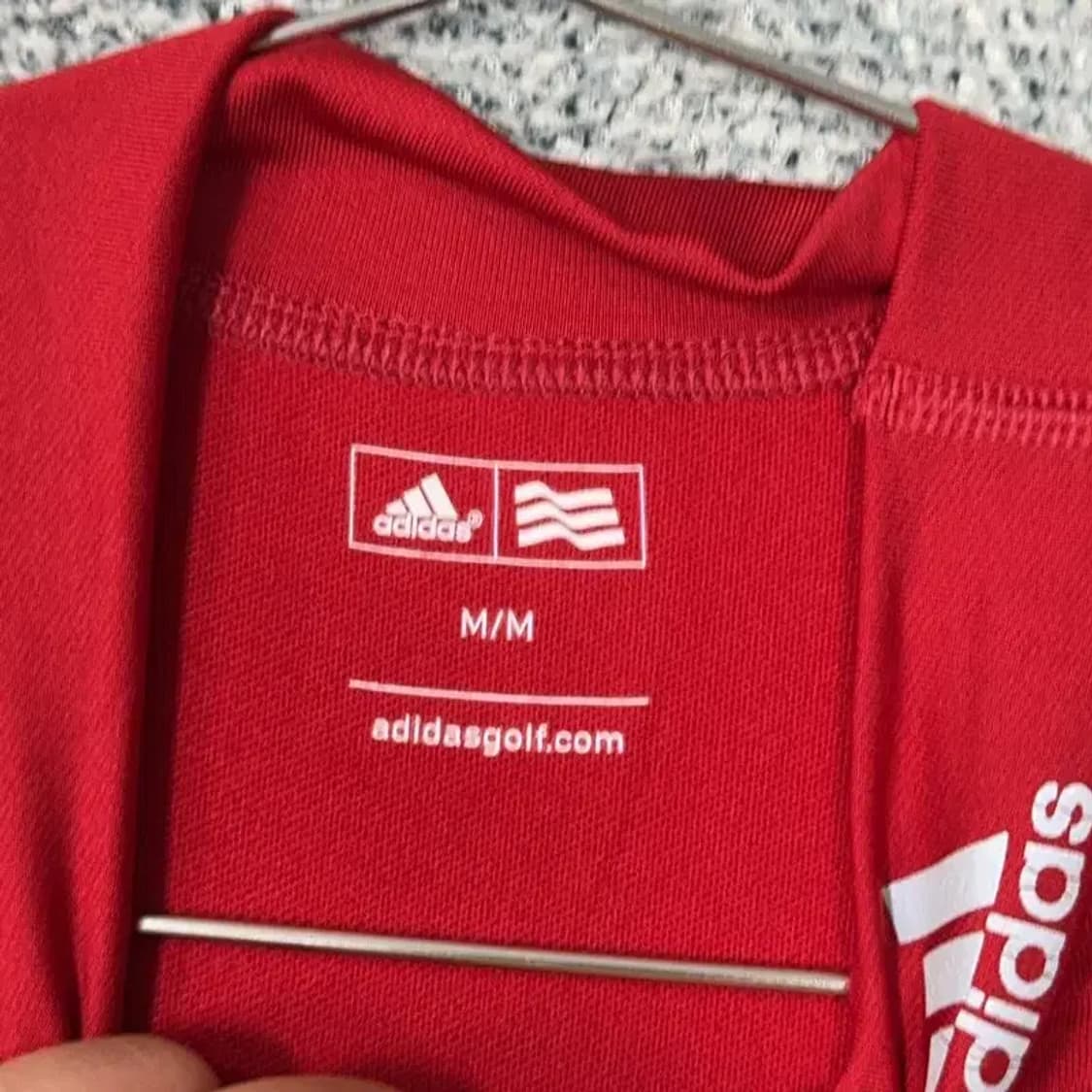 아디다스 로고 레드 기능성 긴팔티 M 상품이미지5