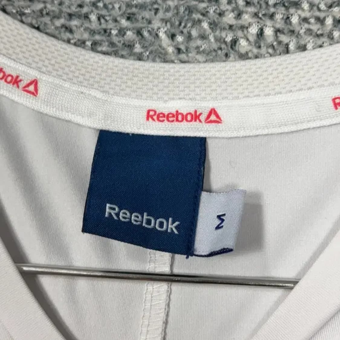 리복 프린팅 화이트 기능성 반팔티 M 상품이미지5