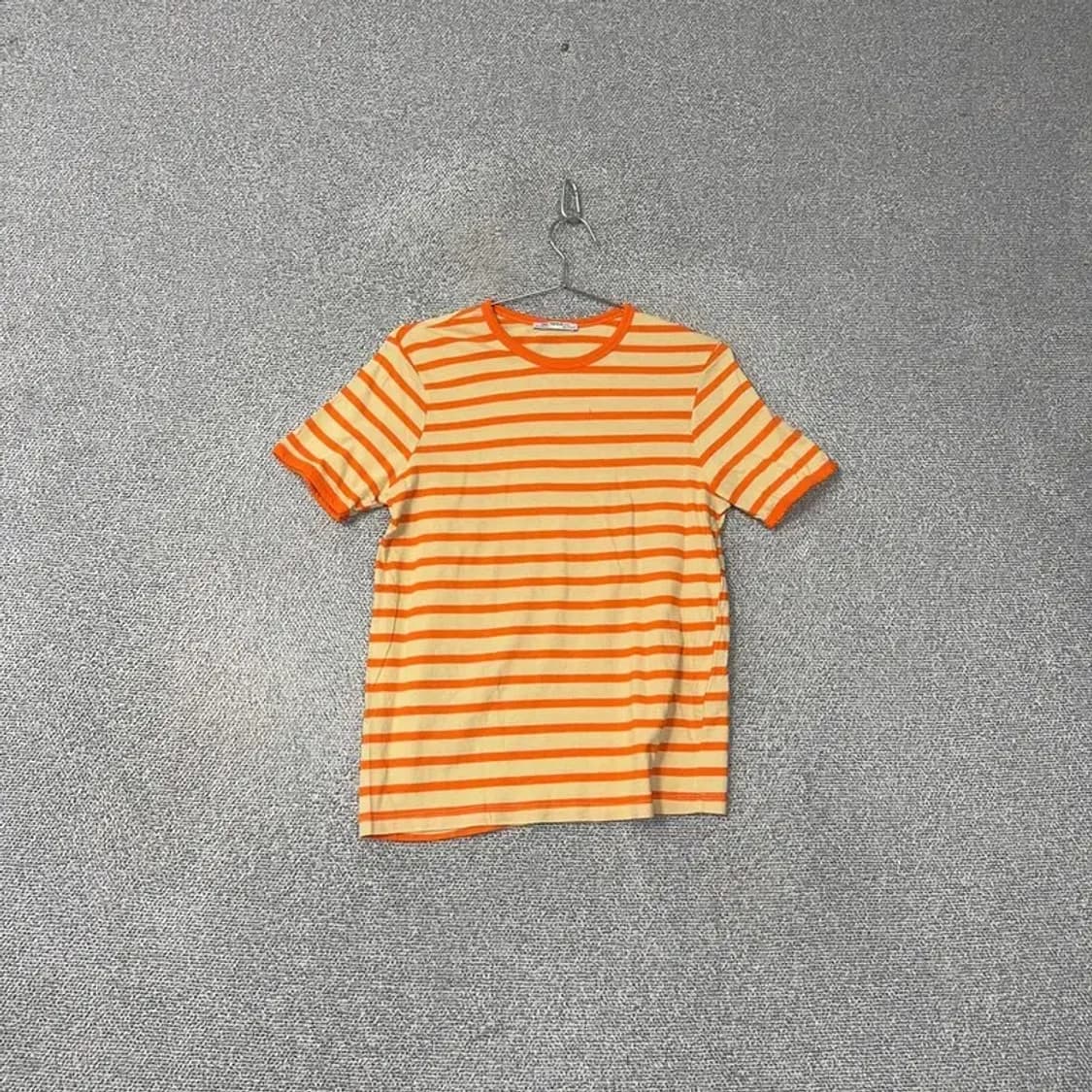 자라 오렌지 스트라이프 링거티 반팔티 S 상품이미지1