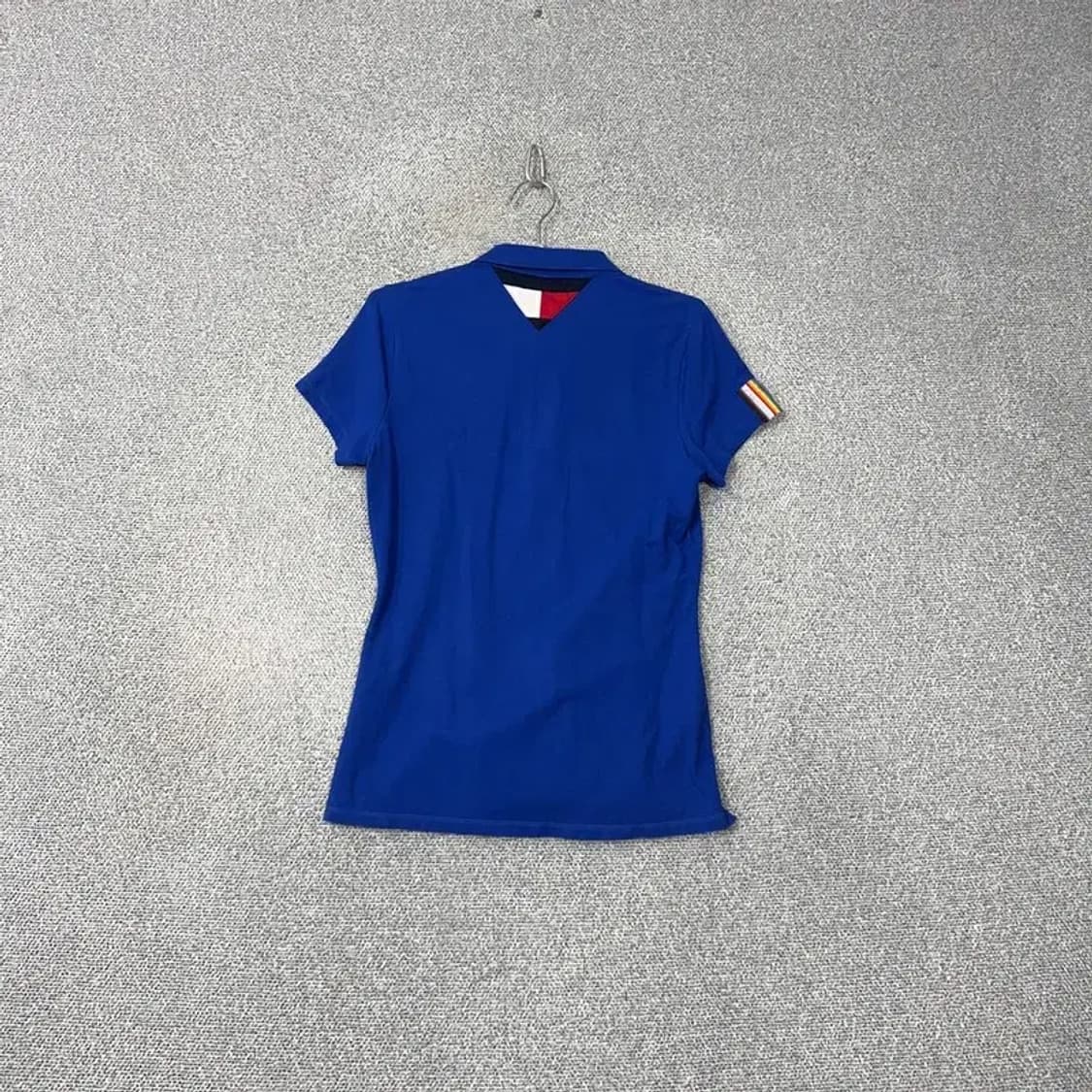 타미힐피거 여성 빅로고 블루 반팔 카라티 L 상품이미지2