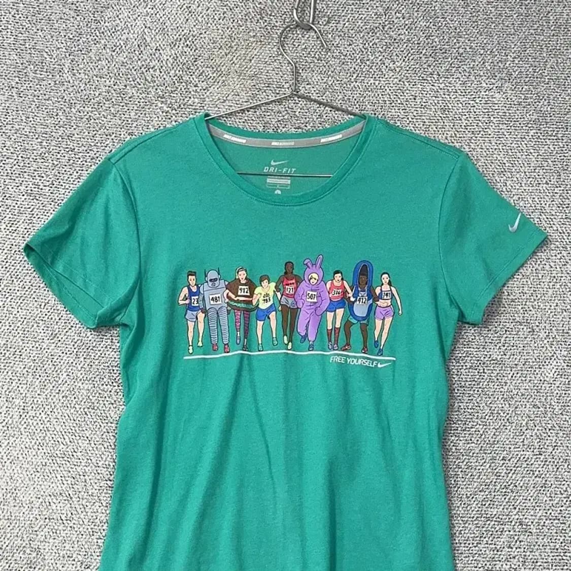 나이키 프린팅 민트 반팔티 L 상품이미지3