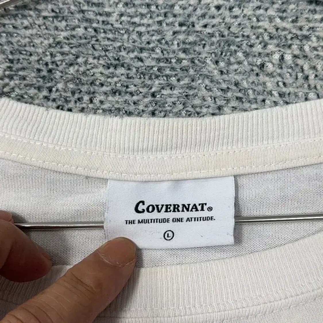 커버낫 백프린팅 오버핏 반팔티 L 상품이미지3