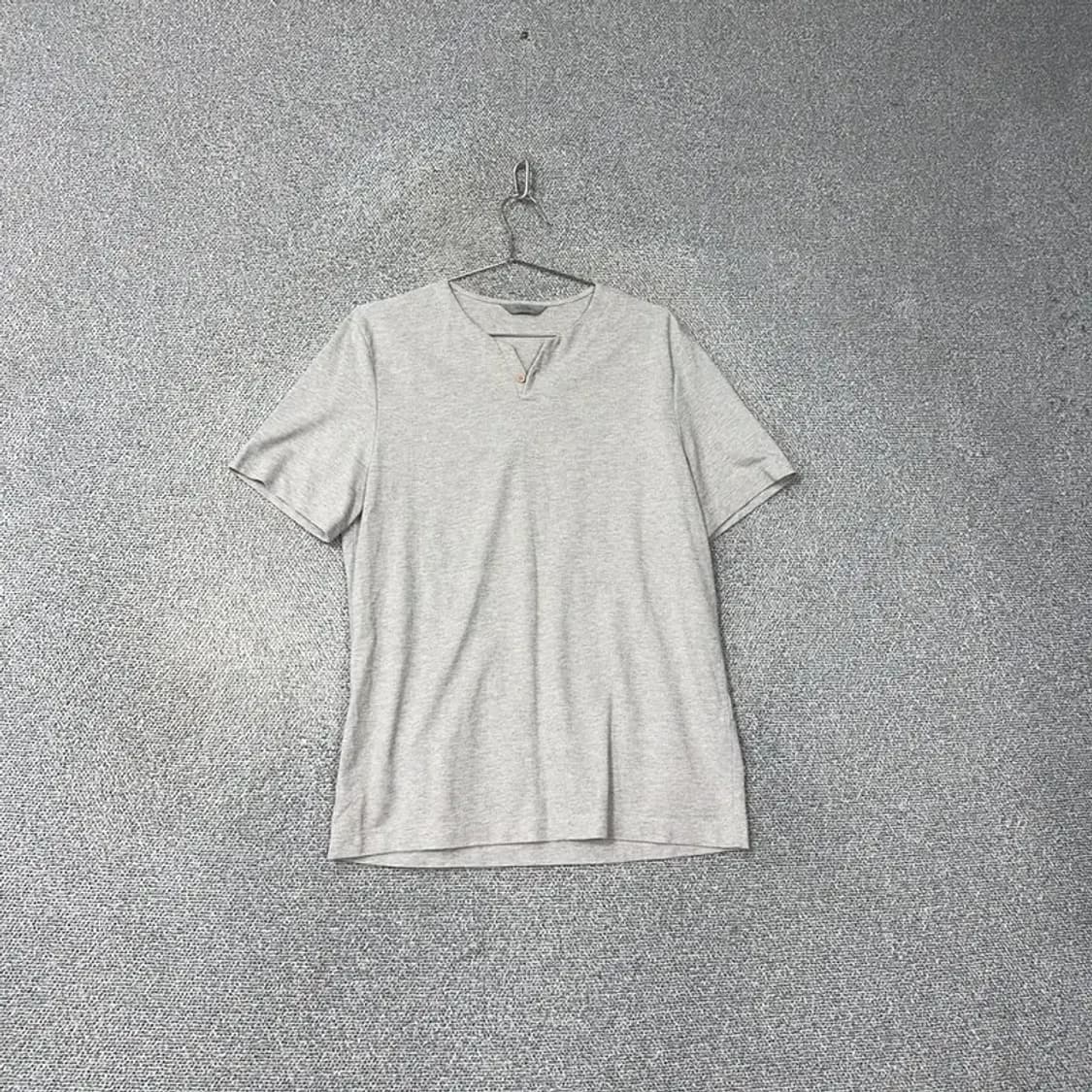 마인드브릿지 그레이 브이넥 코튼 반팔티 100 상품이미지1