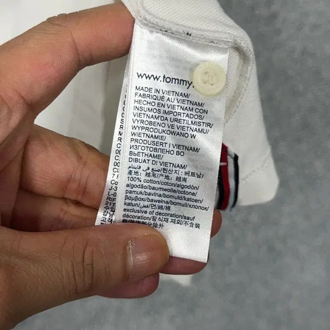 타미힐피거 로고 완장 반팔 카라티 L 상품이미지4