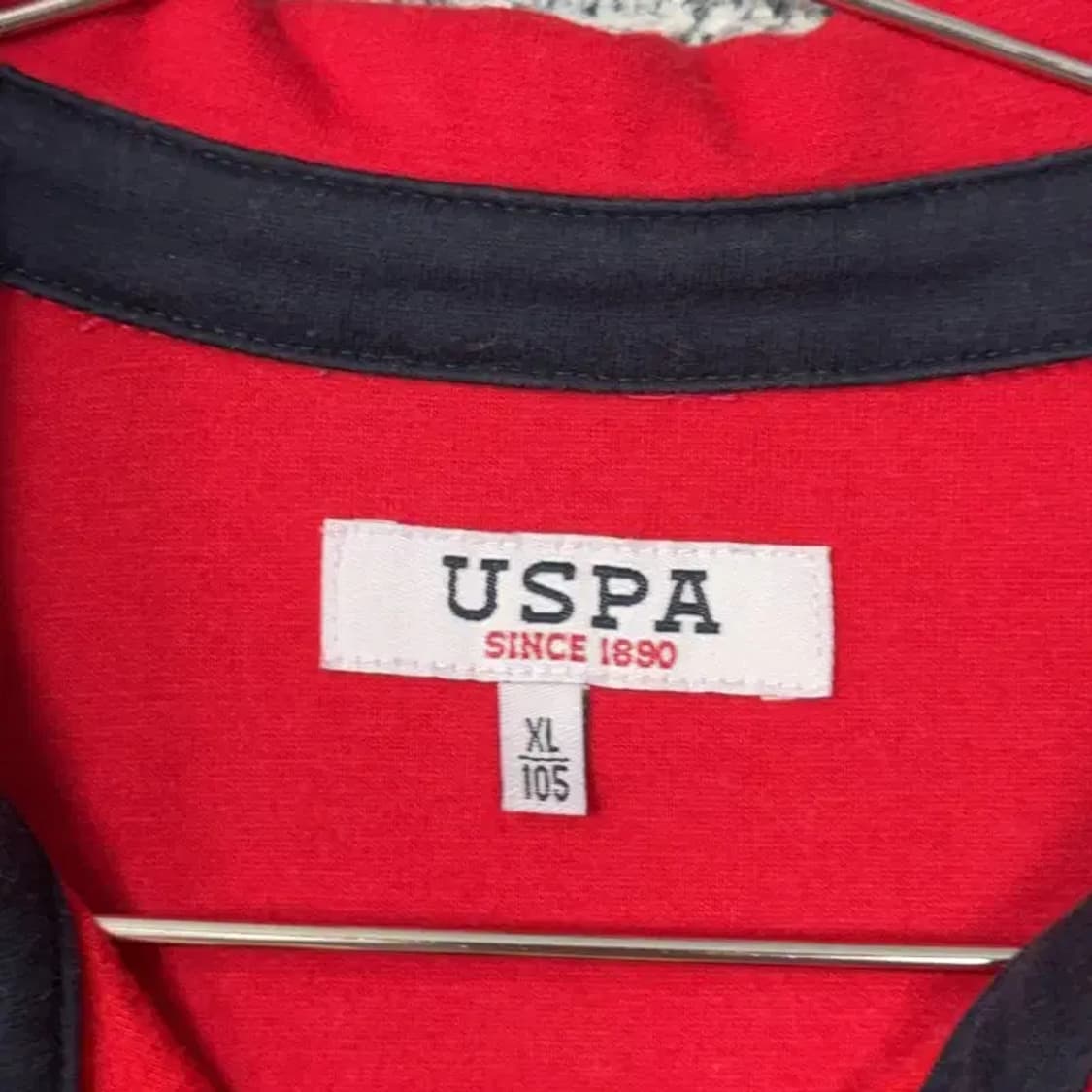 US 폴로 아쎈 로고 레드 기능성 긴팔 카라티 XL 상품이미지3