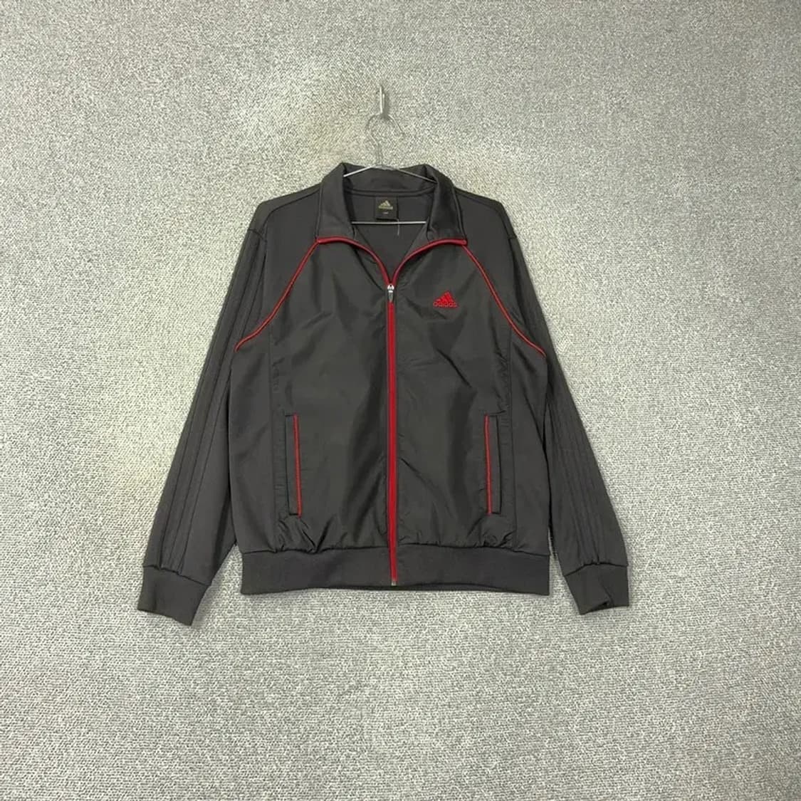 아디다스 그레이 로고 삼선 트랙탑 져지 100 상품이미지1