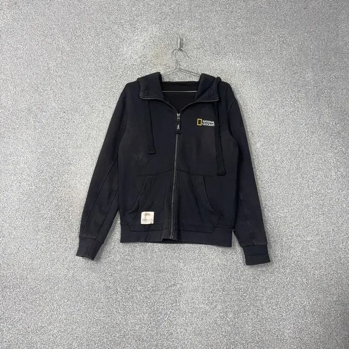 내셔널지오그래픽 로고 블랙 후드집업 M 상품이미지1