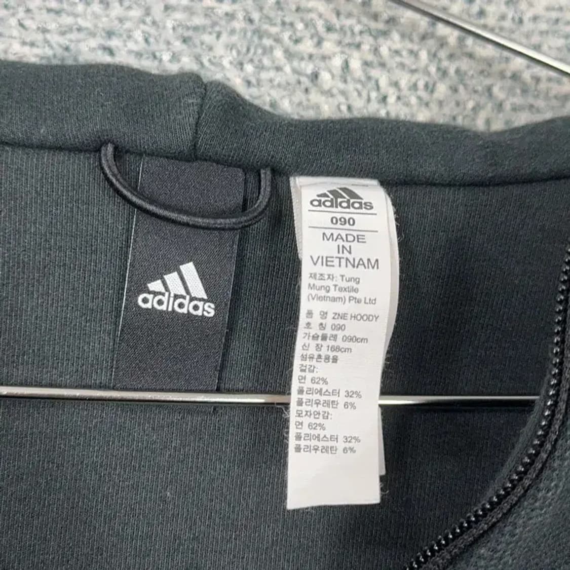 아디다스 블랙 완장 후드집업 90 상품이미지5