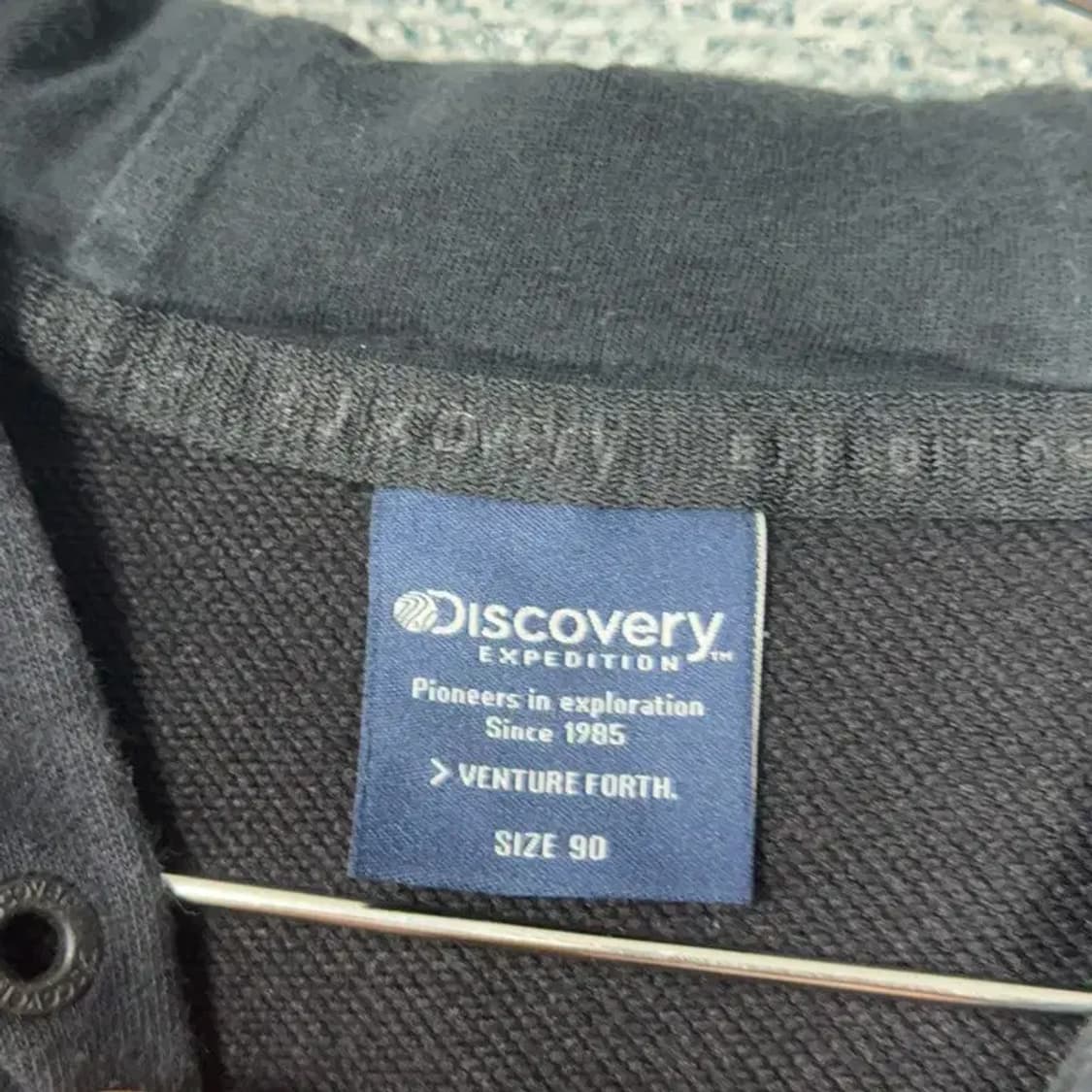 디스커버리 블랙 프린팅 후드티 90 상품이미지3
