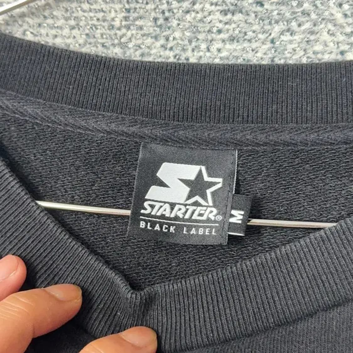 스타터 로고 블랙 맨투맨 M 상품이미지3