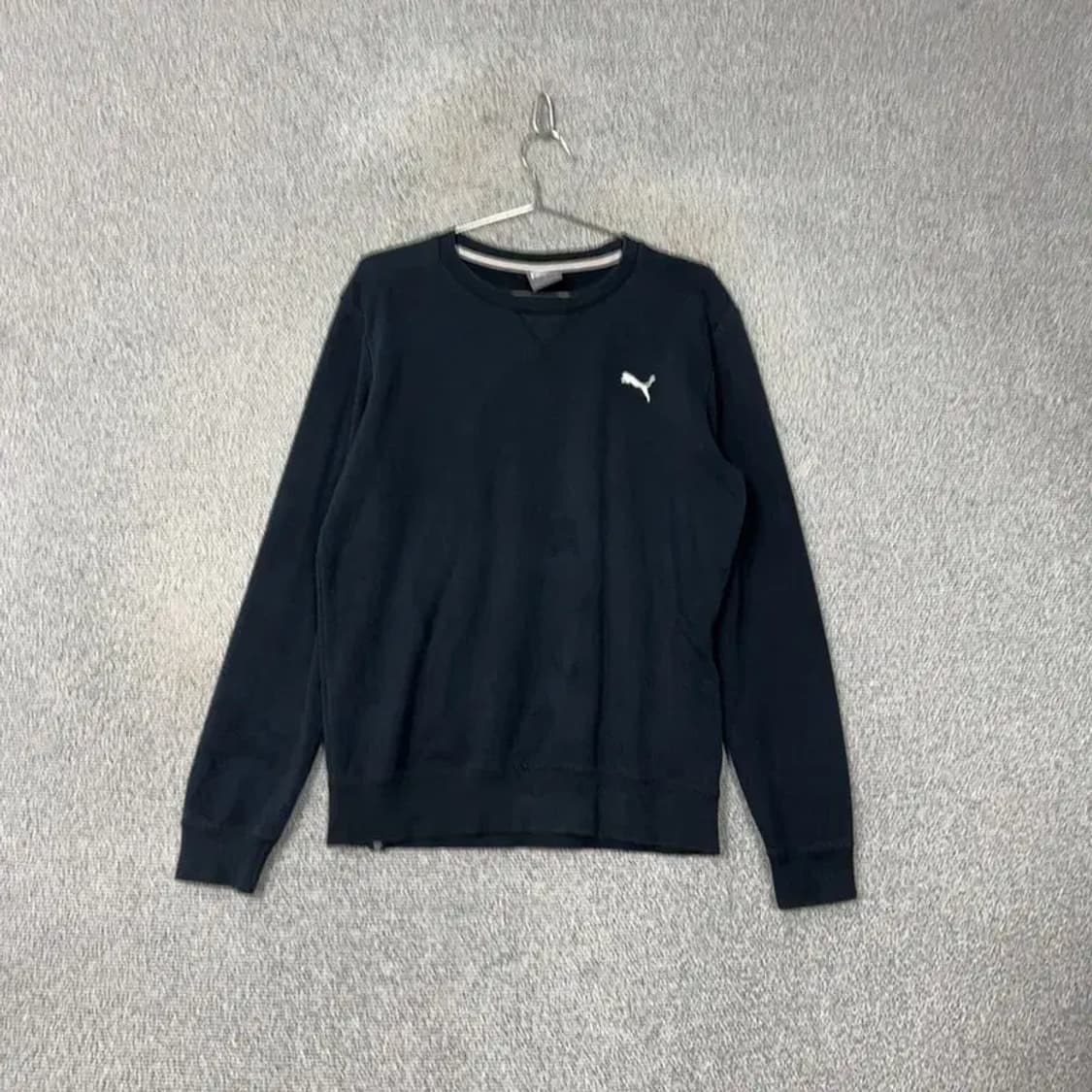 푸마 심플 로고 블랙 맨투맨 M 상품이미지1