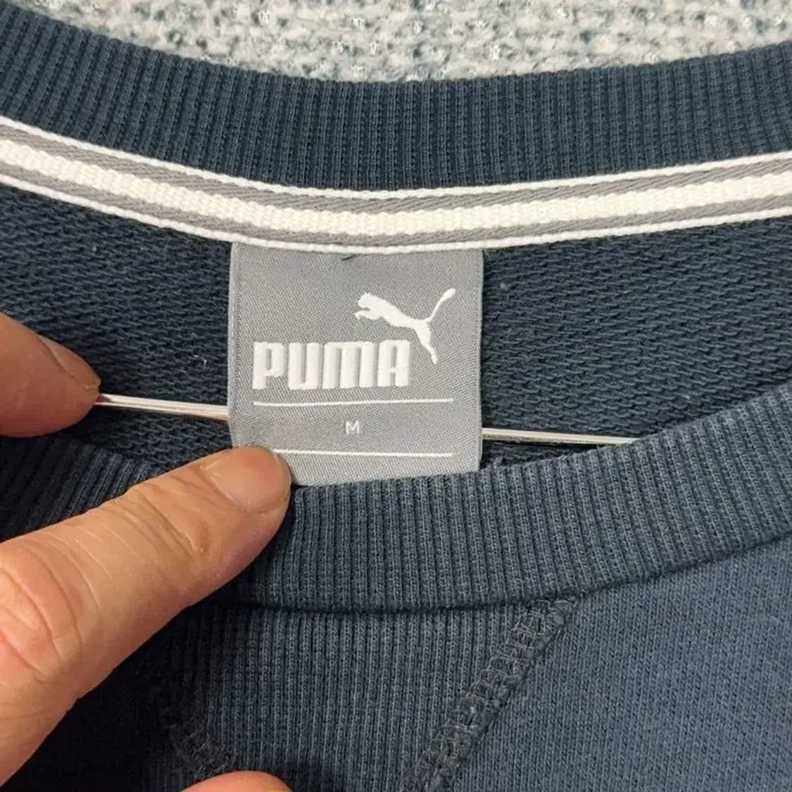 푸마 심플 로고 블랙 맨투맨 M 상품이미지3