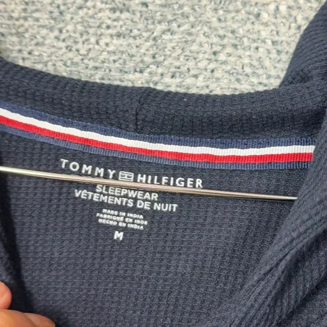 타미힐피거 빈티지 자수 와플 후드티 M 상품이미지3