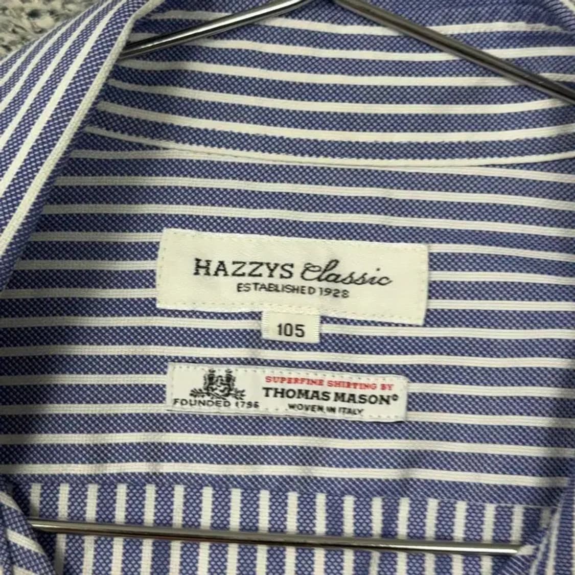 해지스 캐주얼 블루 스트라이프 셔츠 105 상품이미지3