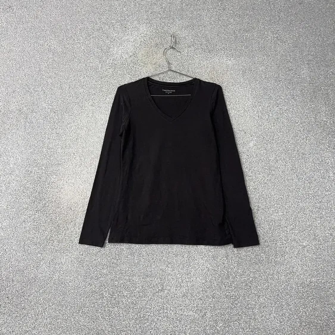 캘빈클라인 브이넥 코튼 긴팔티 M 상품이미지1