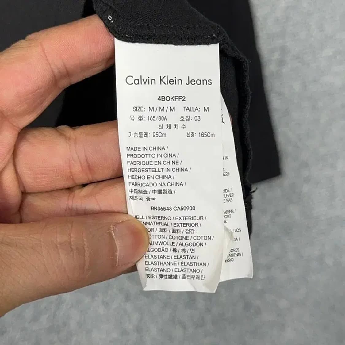 캘빈클라인 브이넥 코튼 긴팔티 M 상품이미지4