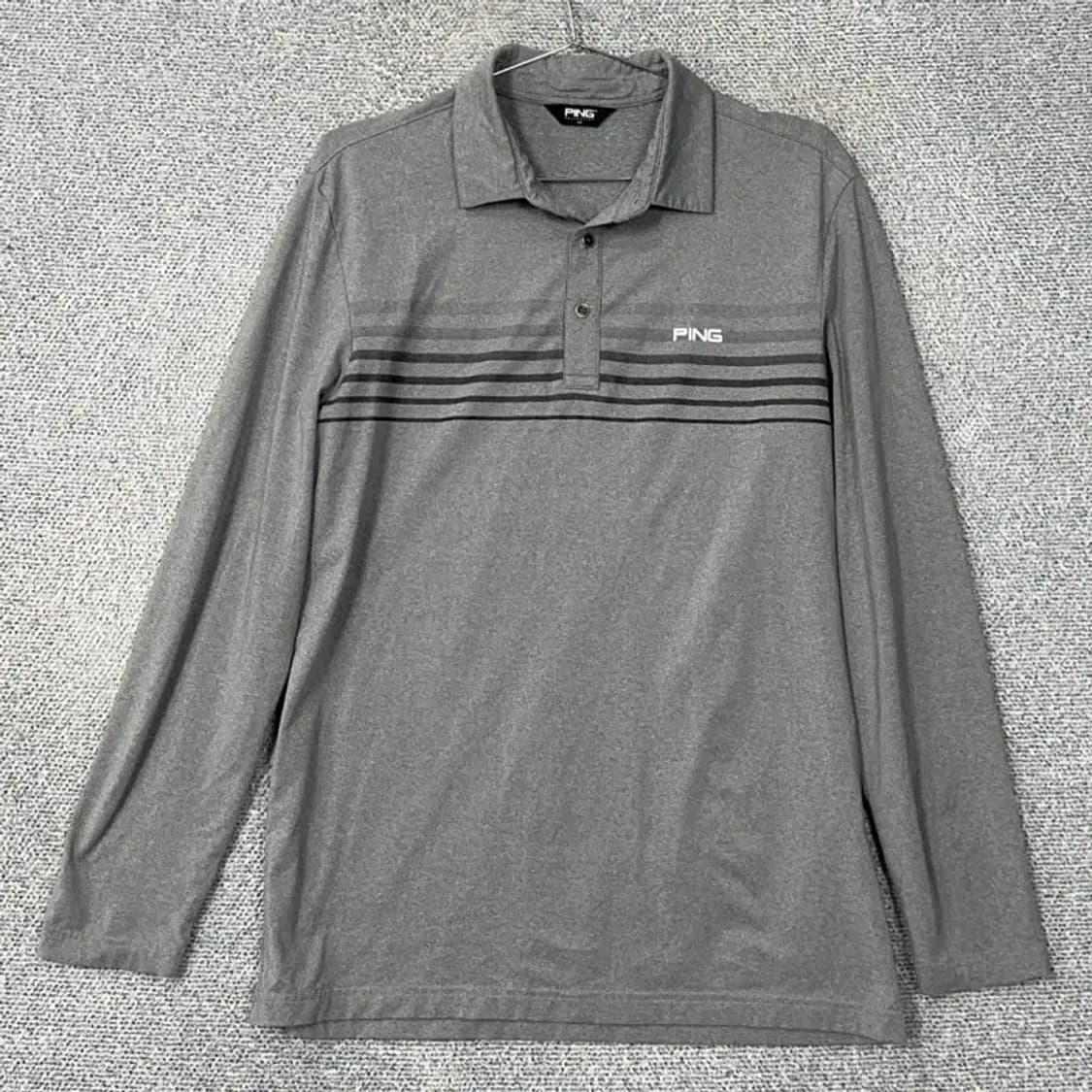 핑 골프 그레이 기능성 긴팔 카라티 M 상품이미지1